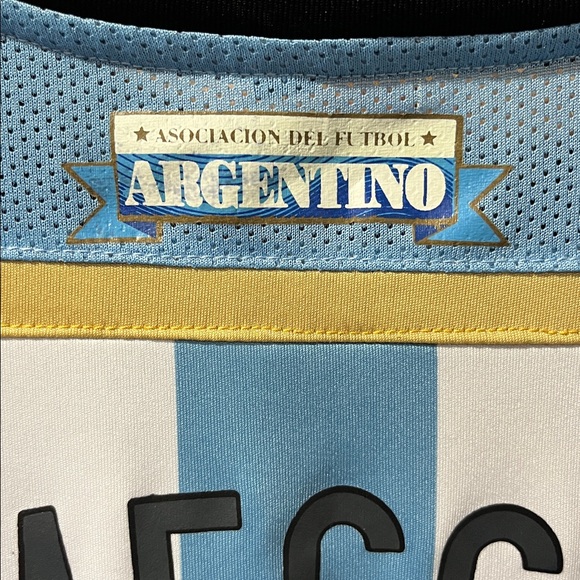 Lionel Messi Argentina Blue and White Striped Soccer Jersey men's XL - Picture 3 of 9